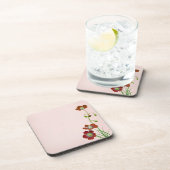 Rode wilde bloem drankjes onderzetter (Rechterzijde)