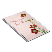 Rode wilde bloem notitieboek (Rechterzijde)