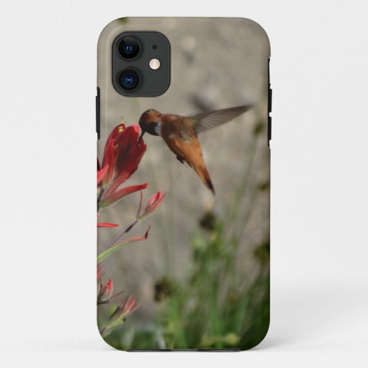 Rode wilde bloemen Case-Mate iPhone case (Achterkant)