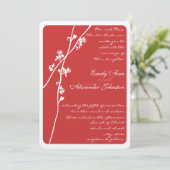 rode wilde bloemen kaart (Staand voorkant)