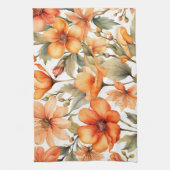 Rode Wilde Bloemen Watercolor Kunst Theedoek (Verticaal)