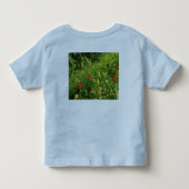 Rode Wilde Bloemenweide Peuter T-Shirt (Achterkant)