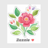 Rode Wildflower Custom-Cut Vinyl Sticker (Vel)