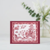 rode wilg briefkaart (Staand voorkant)