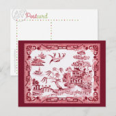 rode wilg briefkaart (Voorkant / Achterkant)