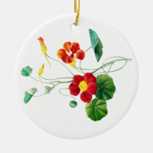 Rode Wilg II Reverie: Vintage Botanisch Keramisch Ornament