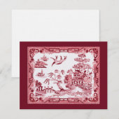  rode wilg uitnodiging (Voorkant / Achterkant)