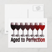 Rode wine Birthday Briefkaart (Voorkant / Achterkant)