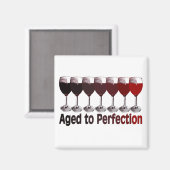 Rode wine Birthday Magneet (Voorkant / Achterkant)