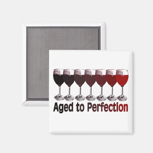 Rode wine Birthday Magneet (Voorkant / Achterkant)