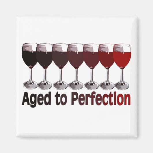 Rode wine Birthday Magneet (Voorkant)