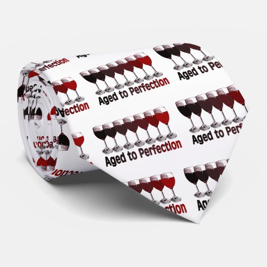 Rode wine Birthday Stropdas (Opgerold)