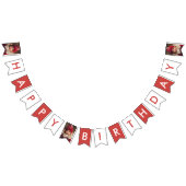 Rode Winter Beer & Sneeuwmannen Happy Birthday Vlaggetjes (Alle)