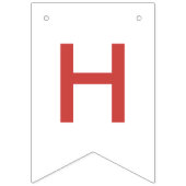 Rode Winter Beer & Sneeuwmannen Happy Birthday Vlaggetjes (Tweede vlag)