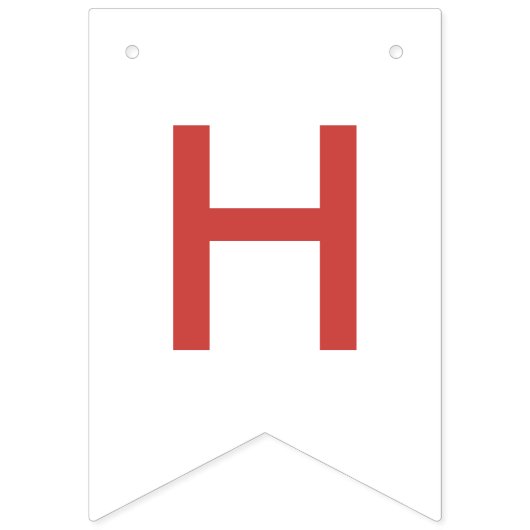 Rode Winter Beer & Sneeuwmannen Happy Birthday Vlaggetjes (Tweede vlag)