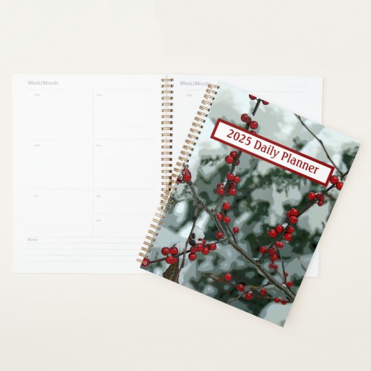 Rode Winter Berries Dagelijkse Planner (Display)