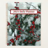 Rode Winter Berries Dagelijkse Planner (Voorkant)