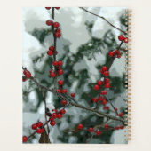 Rode Winter Berries Dagelijkse Planner (Achterkant)