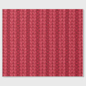 Rode Winter Breipat Wol Patroon Cadeaupapier (Vlak)