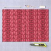 Rode Winter Breipat Wol Patroon Tissuepapier (Craft)