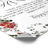 Rode Winter Evergreen Ring Hunt Vrijgezellenfeest  Poster (Hoek)