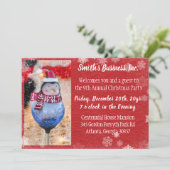 Rode Winter Fotobedrijf Kerstfeest Kaart (Staand voorkant)