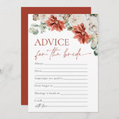 Rode Winter Kerst Advies voor de Bruid Game Kaart (Voorkant / Achterkant)