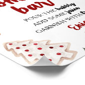 Rode Winter Kerst Baby shower Momosa Bar Sign Poster (Hoek)