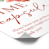 Rode Winter Kerst Vrijgezellenfeest Tijd Capsule Poster (Hoek)