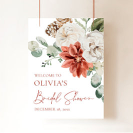 Rode Winter Kerst Vrijgezellenfeest Welkomstbord Poster