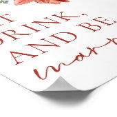 Rode Winter Kerstmis Eet, Drink, en getrouwd zijn Poster (Hoek)