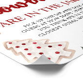 Rode Winter Kerstmis raden hoeveel sneeuwballen sp Poster (Hoek)