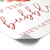 Rode Winter Pop De Bubble Ze krijgt een Hubby Poster (Hoek)