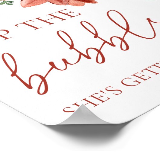 Rode Winter Pop De Bubble Ze krijgt een Hubby Poster (Hoek)