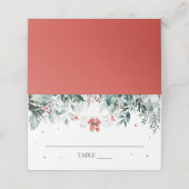 Rode Winter Sneeuw Kerst Babykleren Plaatskaart Plaatskaartje (Buitenkant ongevouwen)