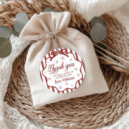 Rode Winter Verjaardag Favoriete Cadeautag Bedankjes Labels