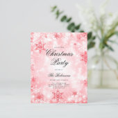 Rode Winter Wonder Invite Programma & Menu (Staand voorkant)