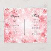 Rode Winter Wonder Invite Programma & Menu (Achterkant)