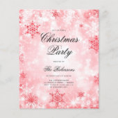 Rode Winter Wonder Invite Programma & Menu (Voorkant)