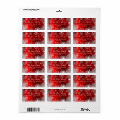 Rode Winter Wonderland Kerst Adresetiketten Etiket (Full Sheet)