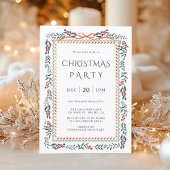 Rode Winterberry Lijst Kerstfeest Kaart
