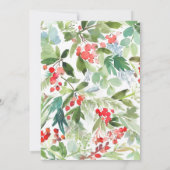 Rode winterbes en jeneverbes krans kerstfeest kaart (Achterkant)