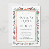 Rode Winterbes Kerstfeest Uitnodiging (Voorkant)