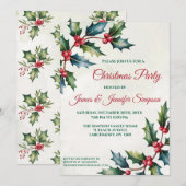 Rode Winterbessen Kerstfeest Kaart (Voorkant / Achterkant)
