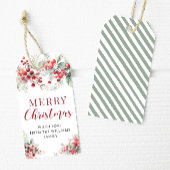 Rode winterbessen Kerstmis dank u Cadeau Labels Cadeaulabel