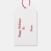 Rode winterbessen kerstvakantie cadeau Label Cadeaulabel (Achterkant)