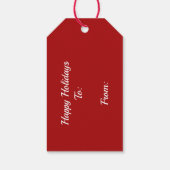 Rode winterbessen kerstvakantie cadeau Label Cadeaulabel (Achterkant)