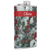 Rode winterbessen kerstvakantie Drink kolf Heupfles (Rechts)