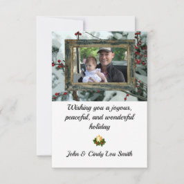 Rode Winterbessen Kerstvakantie Flat Kaart