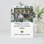 Rode Winterbessen Kerstvakantie Flat Kaart (Staand voorkant)